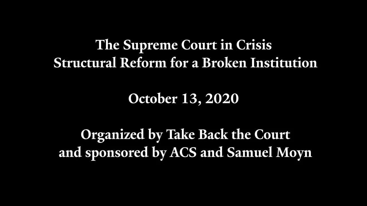 The Supreme Court in Crisis on Vimeo
