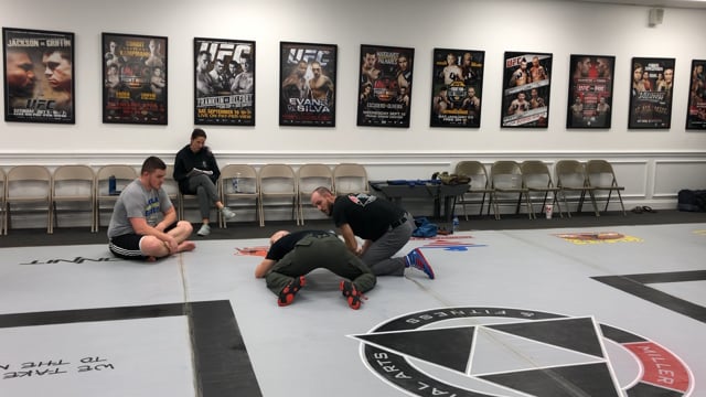 5) "Hug Arm Bar" (2 on 1/Russian) to SINK