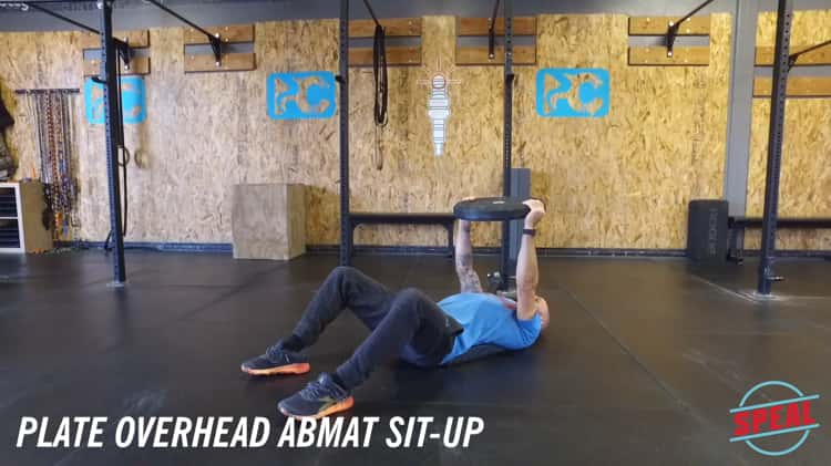 Sit up discount with weight overhead