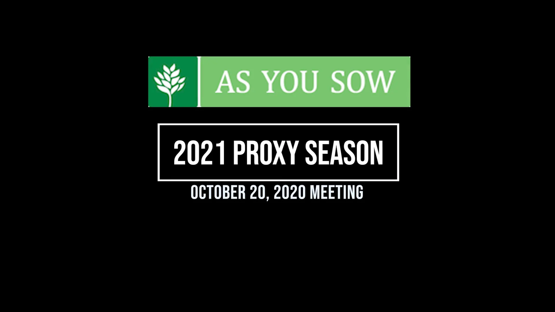 Webinar: 2021, Proxy Season on Vimeo
