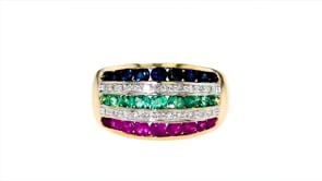 1.31 ct. t.w. Multi-Gemstone Ring in 14kt Yellow Gold