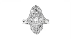 .50 ct. t.w. Diamond Vintage-Style Ring in Sterling Silver
