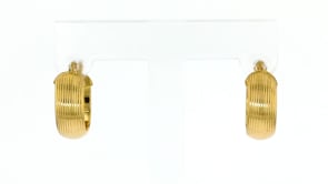 Italian 14kt Yellow Gold Huggie Hoop Earrings. 5/8"