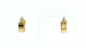 14kt Yellow Gold Huggie Hoop Earrings. 1/2"