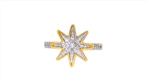 .20 ct. t.w. Diamond Star Ring in 18kt Gold Over Sterling