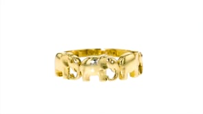 14kt Yellow Gold Multi-Elephant Ring