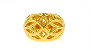 Italian Andiamo 14kt Yellow Gold Openwork Dome Ring
