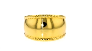 Italian Andiamo 14kt Yellow Gold Rope-Frame Ring