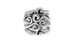 Sterling Silver Multi-Swirl Ring