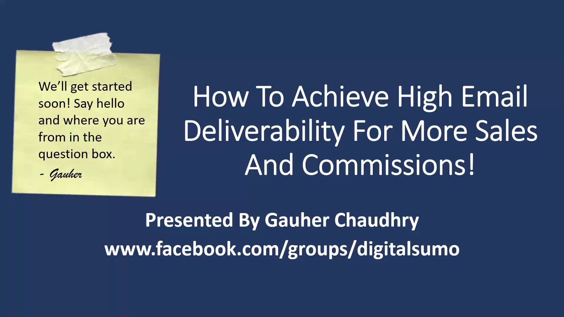 Email Deliverability Workshop on Vimeo