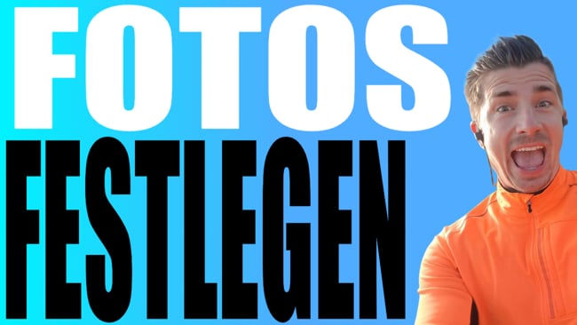 Wie kann ich Fotos festlegen?