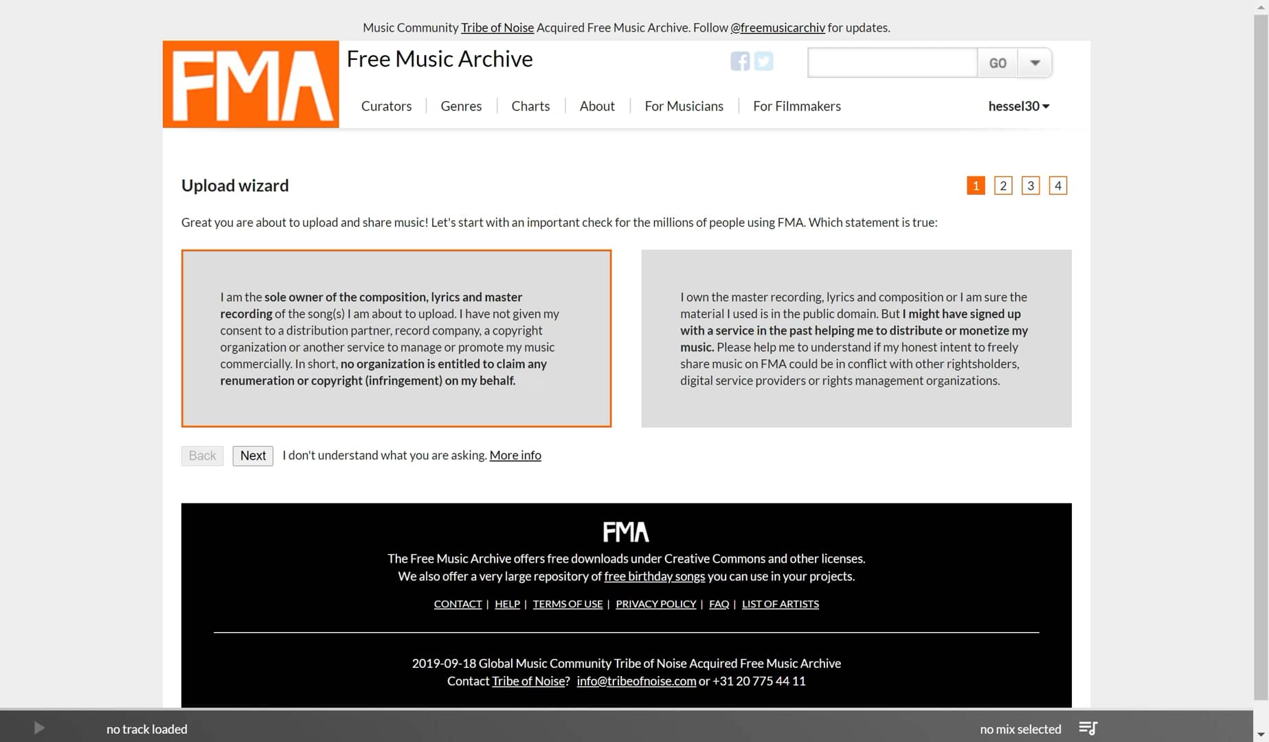 Upload music to free music archive fma on vimeo