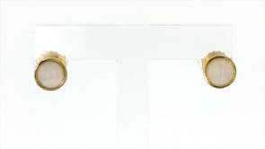 Opal Stud Earrings in 18kt Gold Over Sterling