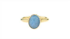 Italian 3.60 Carat Bezel-Set Aquamarine Ring in 14kt Yellow Gold