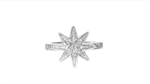 .20 ct. t.w. Diamond Star Ring in Sterling Silver