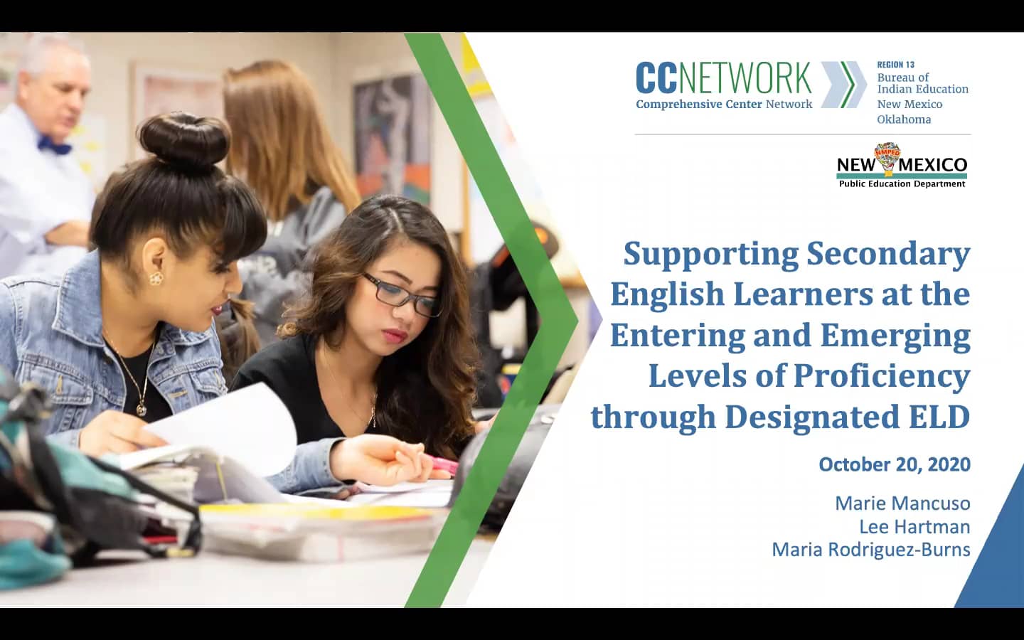 Supporting Secondary English Learners at the Entering and Emerging ...