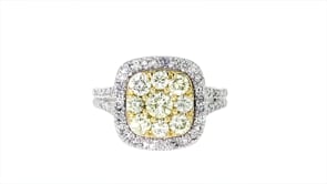 1.50 ct. t.w. Yellow and White Diamond Ring in 14kt Two-Tone Gold
