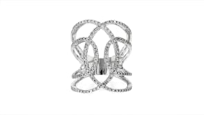 .50 ct. t.w. Diamond Open Circle Ring in Sterling Silver