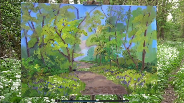Outdoor Painting Bluebell Demonstration