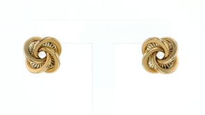 14kt Yellow Gold Love Knot Earrings