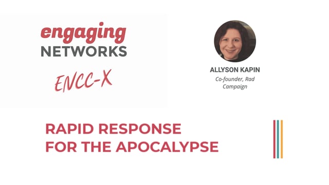 Alysson Kaplin - Radcampaign: Rapid Response To The Apocalypse