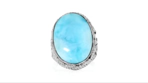 Larimar Ring in Sterling Silver