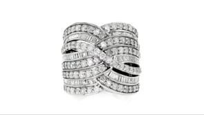 3.00 ct. t.w. Diamond Wave Ring in Sterling Silver