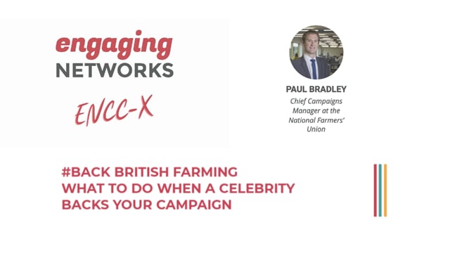NFU: #Back British Farming - What To Do When A Celebrity Backs Your Campaign