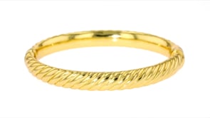 18kt Gold Over Sterling Spiraled Oval Bangle Bracelet