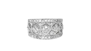 1.00 ct. t.w. Diamond Openwork Flower Ring in Sterling Silver