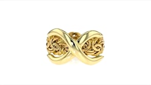 14kt Yellow Gold Byzantine Infinity Ring