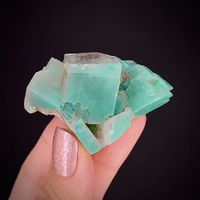 Calcite with Dioptase inclusions