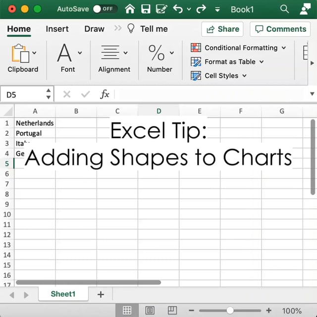 Excel Tip: Adding shapes to charts