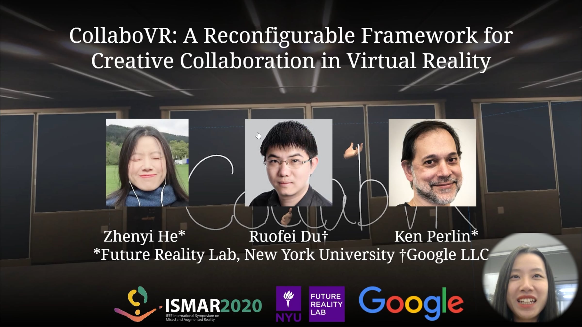 [ISMAR 2020 Presentation] CollaboVR: A Reconfigurable Framework for Creative Collaboration in Virtual Reality