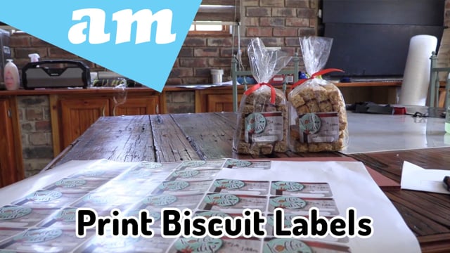 Biscuit Labels Print and Cut 2 Steps -- Print on UV Large Format Printer and Cut by Vinyl Cutter