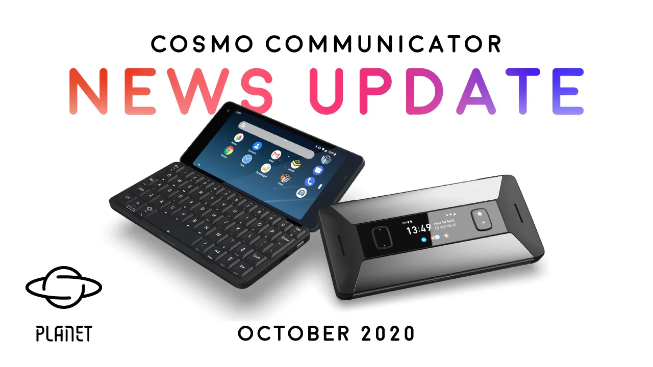 Cosmo Communicator New Update Oct '20 - Linux on Cosmo