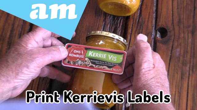 Bottled Kerrievis (Pickled Fish) Labels Print and Cut on UV Printer and Vinyl Cutter Demonstrated