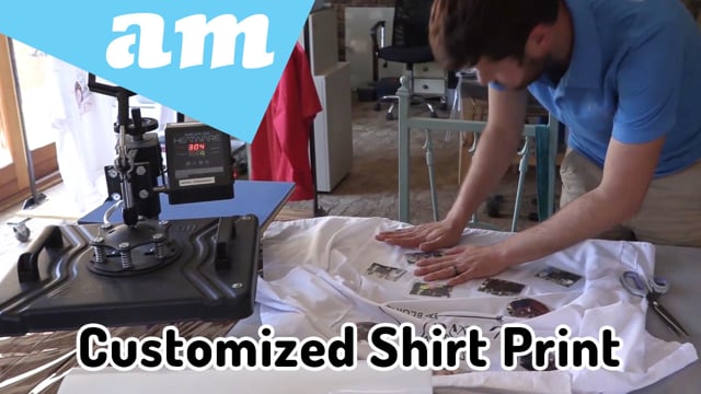 Customized Shirt Printing by Heat Press the UV Printable Heat Transfer Media Printed on Printer