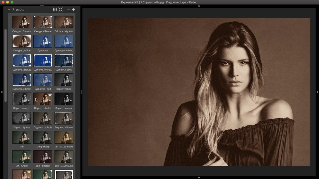 Exposure Editing - Applying Film Looks - Exposure by Alienskin Software ...