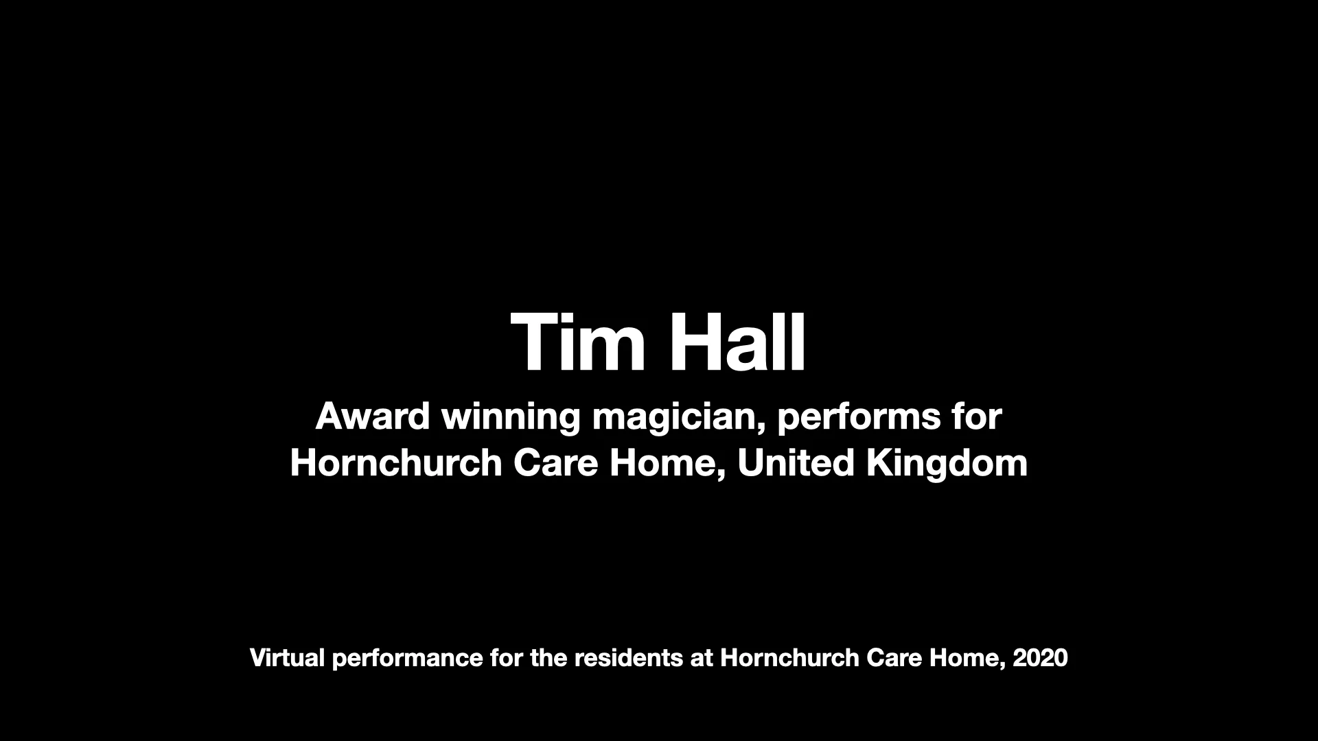 Tim Hall, Magician, performs a private virtual show for the The ...