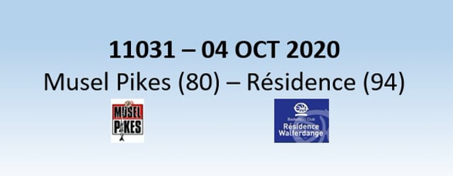 N1H 11031 Musel Pikes (80) - Résidence Walferdange (94) 04/10/2020