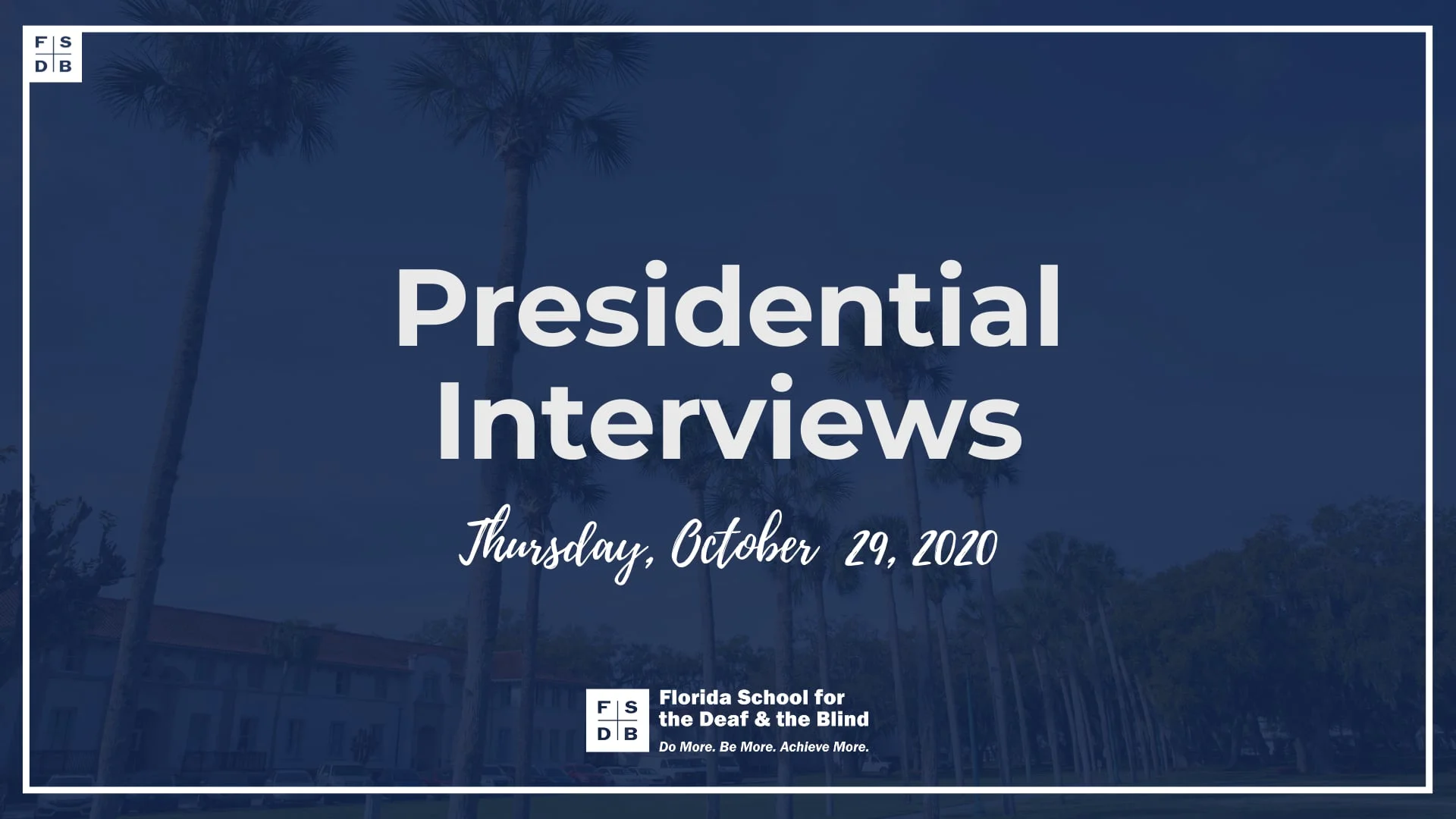 FSDB Presidential Interviews Tracie Snow and Michele Handley