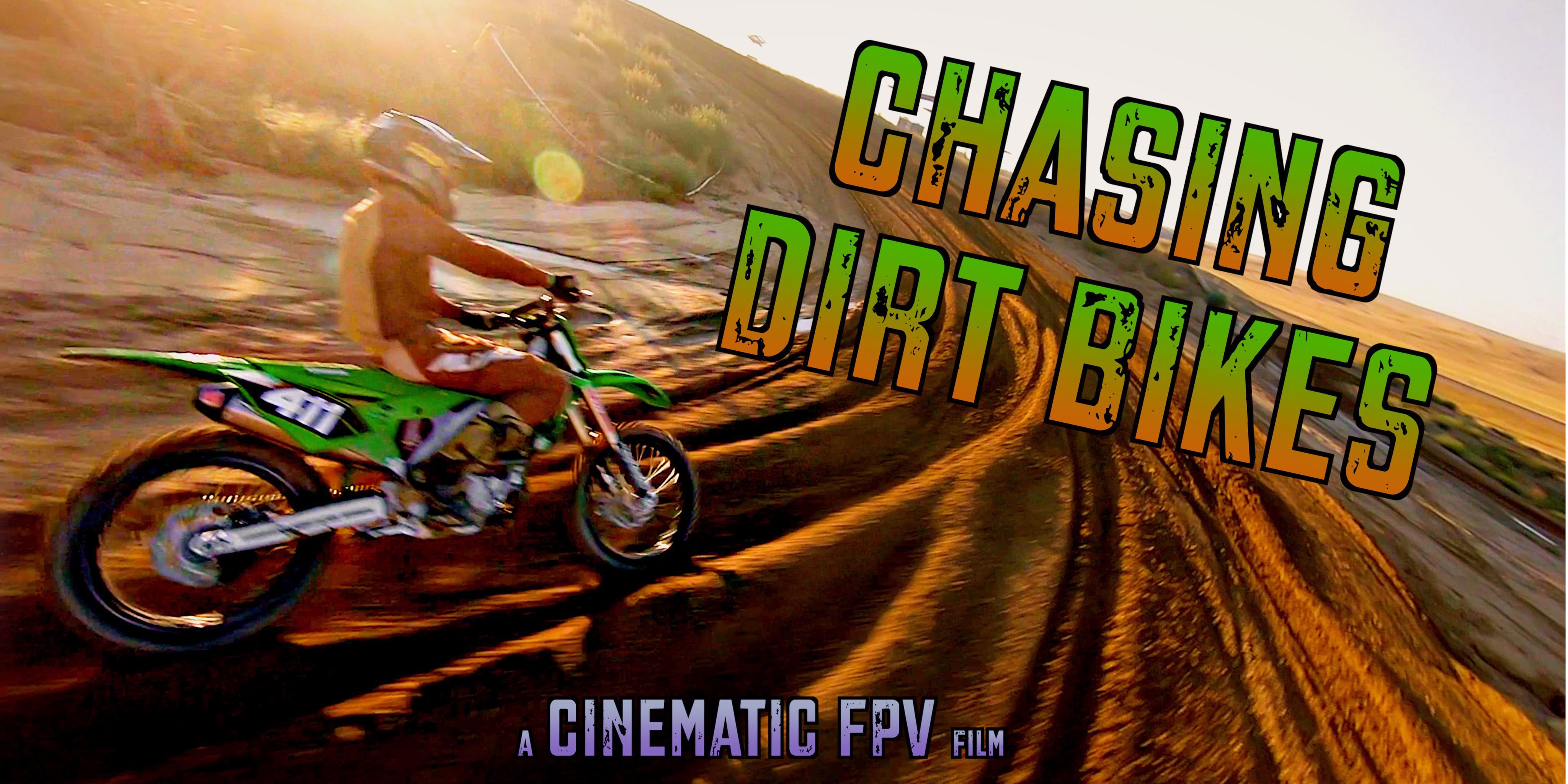 Dirt Bike Chase by Racing Drone
