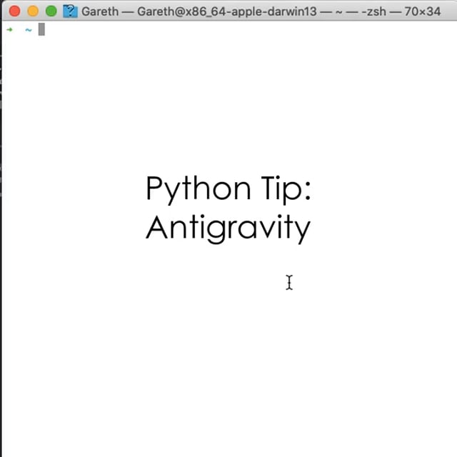 Python Easter Egg: Antigravity