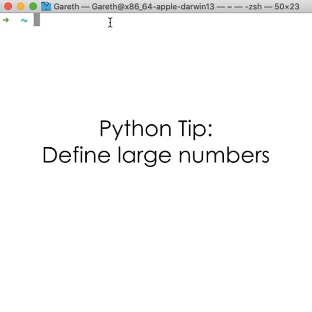 Python Tip: defining large numbers with _