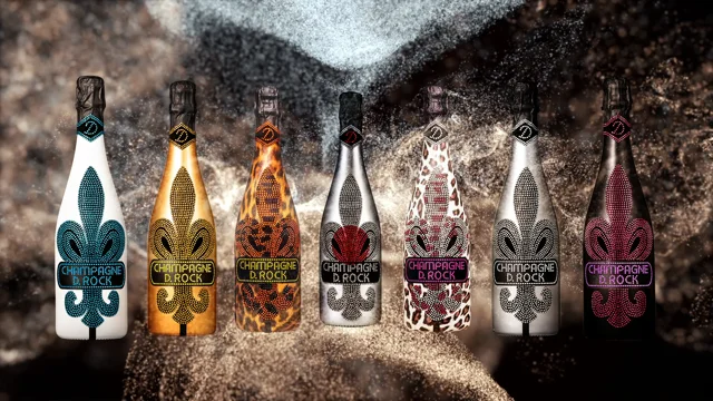 空き瓶】シャンパン D.ROCK GLACIE 空瓶 ディスプレイ