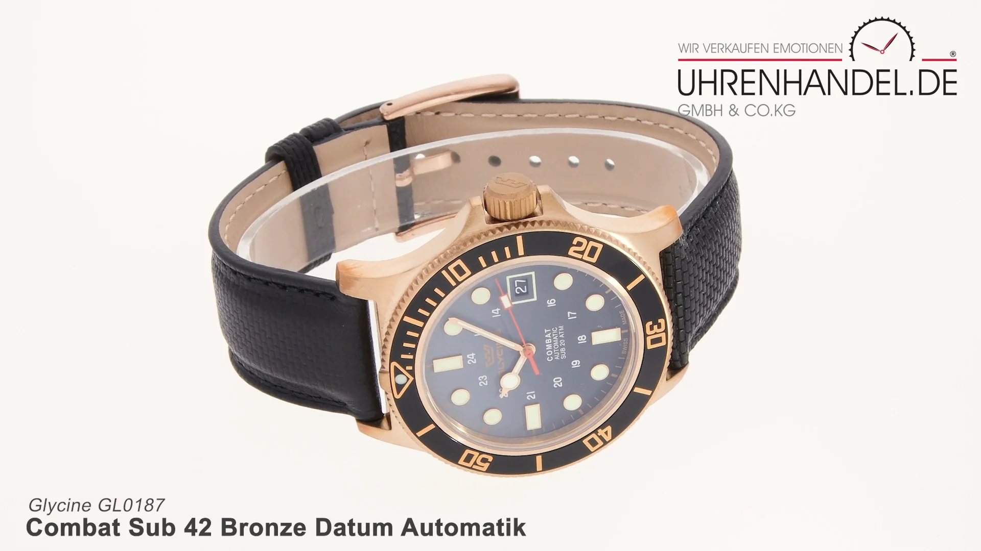 Glycine combat sub 42 on sale bronze