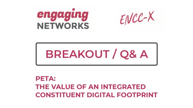 Breakout: PETA - The Integrated Digital Footprint