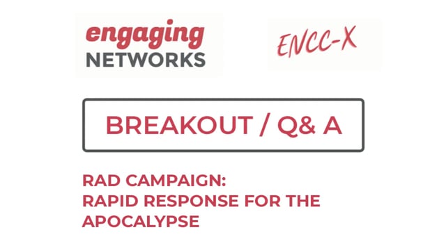 Breakout: RadCampaign - Rapid Response For The Apocalypse