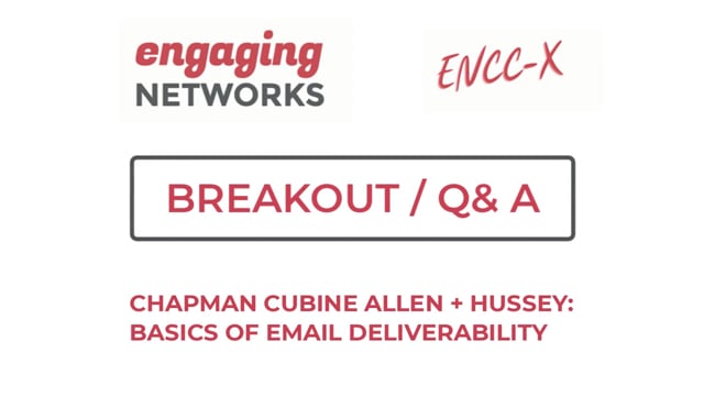 Breakout: CCAH - Email Deliverability